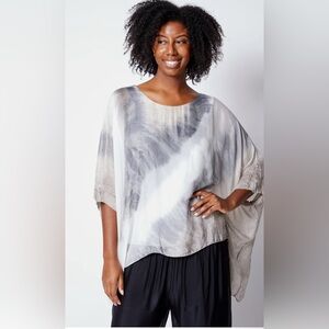 Beautiful Italian Silk Tie-Dye Top - One Size - In Great Condition